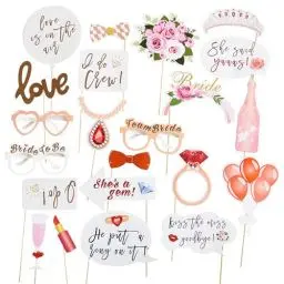 Produktbild: 23 Stück JGA Accessoires Frauen, Hochzeit Foto Requisiten, Fotobox Accessoires Hochzeit, JGA Deko JGA Foto Requisiten JGA Photo Booth, Junggesellenabschied Frauen Accessoires