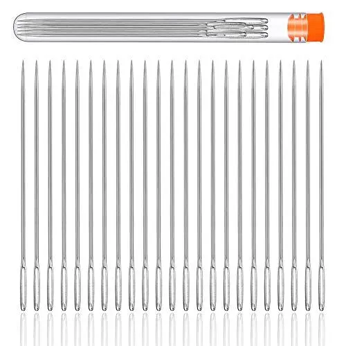 Produktbild: 23 Stücke Nähen Nadeln Set, 6.5cm Große Augen Nadeln, Hand Nähen Nadeln Set für Hand Nähen Handwerk …