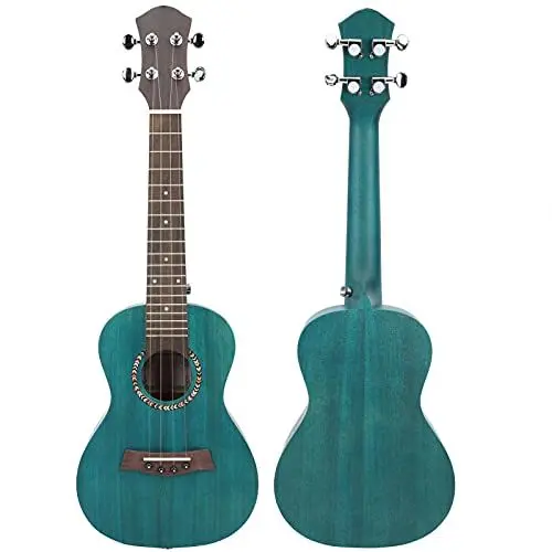Produktbild: 23/26 Zoll Konzert-Ukulele, Mahagoni-Ukulelen mit Mattbehandlung, Ukelele Beginner Kit für Kinder Erwachsene Spieler Profis, Handpolierte Holz-Ukulele, Carbon-Saiten(#3)