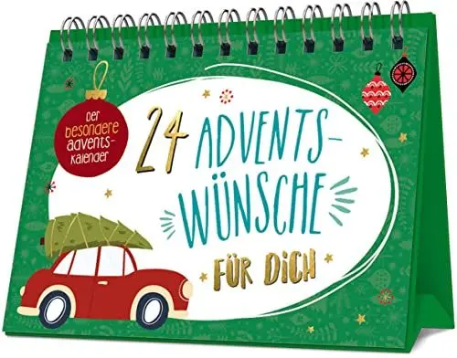 Produktbild: 24 Adventswünsche für dich: Der besondere Adventskalender. 24 liebevoll gestaltete Wünsche und Sprüche für die Adventszeit