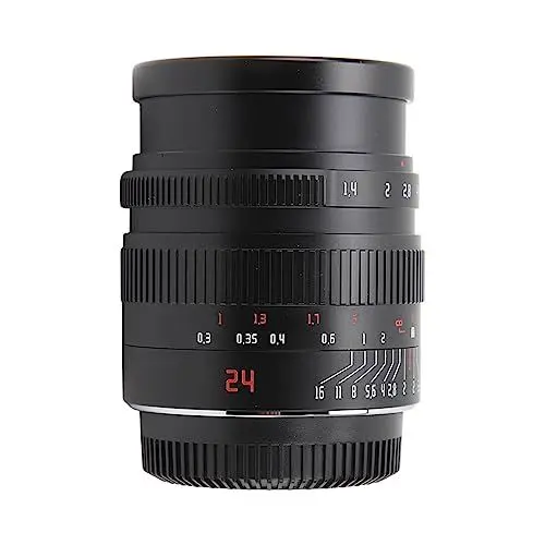 Produktbild: 24 Mm F1,4 Manueller Fokus APS C Weitwinkel-Festbrennweitenobjektiv für Fujifilm GH3 GH4 GF1 GM1 GM5 für E M1 E M5, Manuelles Fokusobjektiv für Fujifilm, M4/3-Fassung