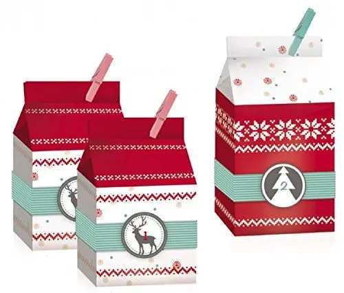 Produktbild: 24 Nordic Bags: 24 Boxen mit Deko-Zubehör