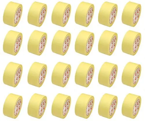 Produktbild: 24 Rollen Flachkrepp Abklebeband Malerkrepp Malerband 50mm x 50m bis 60°C (EUR 0,04 / m)