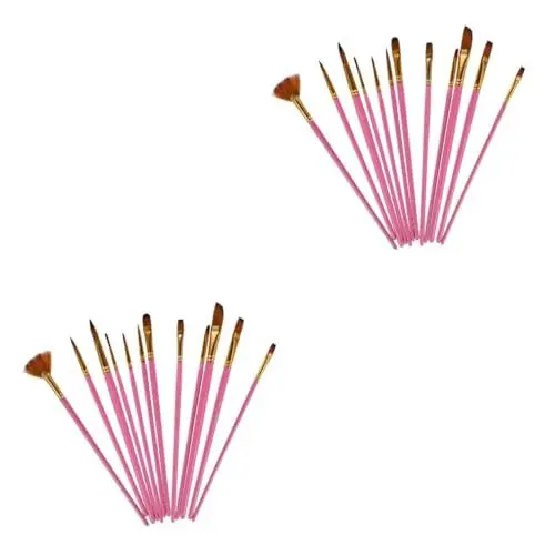 Produktbild: 24 STK Kunstpinsel kreativität kreativekraft malerpinsel Kids+ Snail Essence TES ölpinsel Kinder Ruthe Mehrzweck Aquarellpinsel Pinsel für Ölfarbe einstellen Student Bürste hölzern
