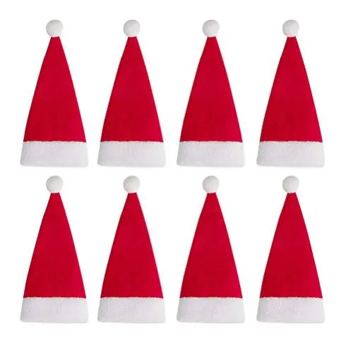 Produktbild: 24 STÜCKE Weihnachten Winebottle Cap Tasche Besteck Veranstalter Tasche Gabeln Abdeckungen Tasche Weihnachtsschmuck Mini Weihnachtsmütze Weihnachtsdekor