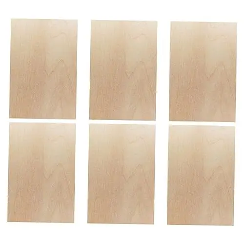 Produktbild: Lurrose 24 Stück Rechteckiges Furnier Mit Holzigem Unvollendete Leere Zum Bemalen Von DIY Materialien DIY Bastelzubehör DIY Holzspäne Handgefertigte Accessoires DIY