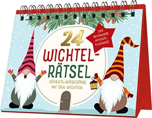 Produktbild: 24 Wichtel-Rätsel | Advents-Rätselspaß mit den Wichteln: Der besondere Adventskalender zum Aufstellen