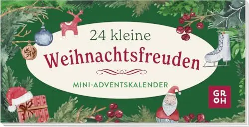 Produktbild: 24 kleine Weihnachtsfreuden: Mini-Adventskalender | Liebe Wünsche und Zitate im Hosentaschenformat, ideales Advents- und Wichtelgeschenk oder für selbst gemachte Adventskalender