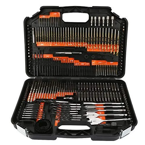 Produktbild: 246-teiliges Bohr- und Schraubenbit-Set mit Schnellarbeitsstahl für Akku-Bohrschrauber, Bohrschrauber-Bit-Set für Holz, Metall, Mauerwerk, Zement und Schraubendreher-Bits-Set,