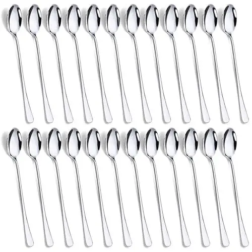 Produktbild: 24P Latte Macchiato löffel Set, PionStar Edelstahl Lange Löffel Set, (7,7