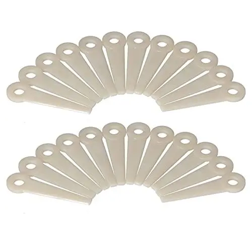 Produktbild: 24PCs Rasenmäherklingen PA66 Kunststoff Messerklingen Garten Rasenmäher Zubehör Schneidkopfklingen Ersatz für PolyCut 6-3 20-3 10-3 41-3 Rasenmäher