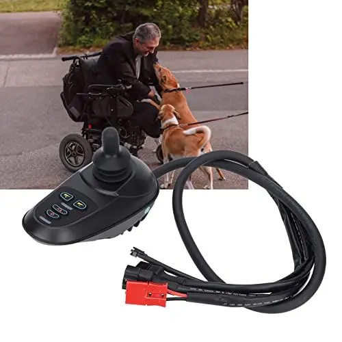 Produktbild: 24V DC Elektrorollstuhl Zubehör Controller Universal Rocker Professioneller Elektrorollstuhl Joystick Controller Gebürsteter 4P Controller mit Bremse