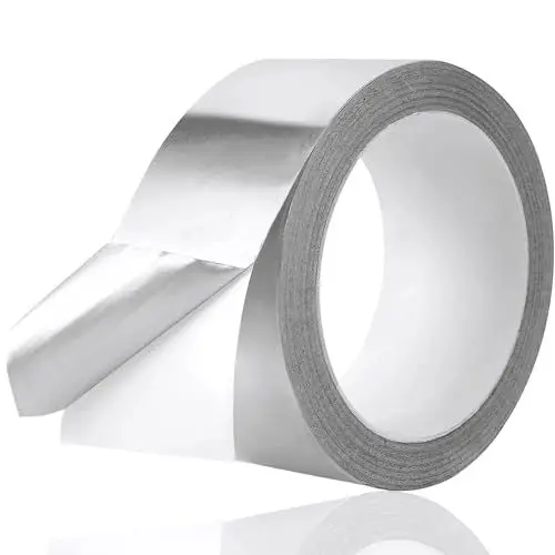 Produktbild: 25 Meter Aluminium Klebeband silber - Alu tape Dichtband hitzebeständig selbstklebend - Aluklebeband & Aluband