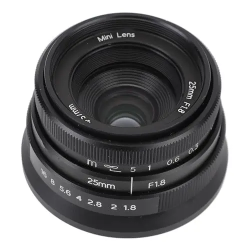 Produktbild: 25 Mm F1,8 APS C-Porträtobjektiv, Breite Perspektive, Vielseitiger Fokus mit Großer Blende, für FX Mount XA1 XA2 XA3 XT1 XT10 XT2 XT20 E2 E2S XM1 T100 Pro2 und Mehr