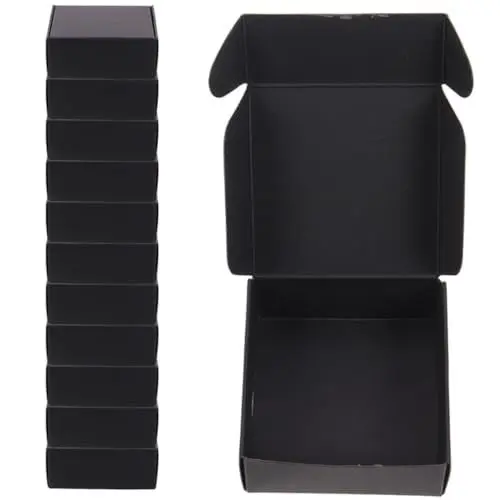Produktbild: STOBOK Schwarze Kartonverpackungsboxen 25pcs Shiing Mailing Mailer Karton Umzugskartons