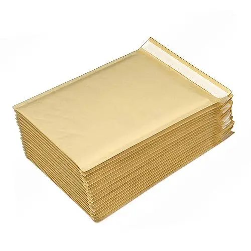 Produktbild: 25 Stück Luftpolster Versandtaschen haftklebend, 160 x 220 mm, Kraftpapier-Verpackungsbeutel, Versandtasche, Luftpolstertasche zum Verpacken von Briefumschlägen