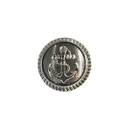 Produktbild: 25 Stück Metallknöpfe, Knöpfe für Jacke, Mantelknöpfe, robuste und hochwertige Knöpfe, Knopfdesigns, Knöpfe für Kleidung, Knöpfe, zum Nähen, (Silber3, 18 mm)