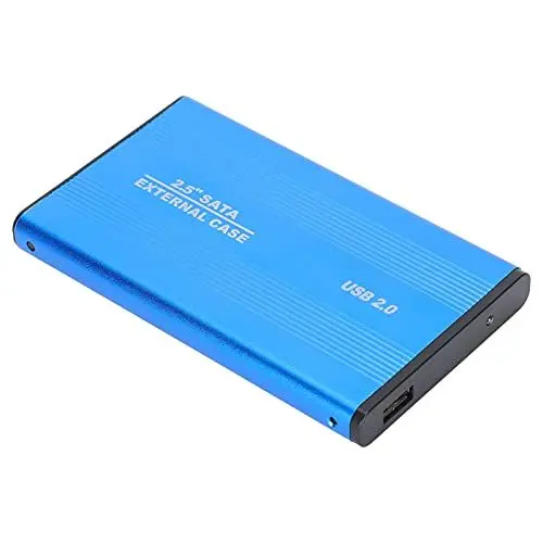 Produktbild: 2,5 Zoll Tragbare Externe Festplattegehäuse, 3 TB Unterstützen, USB 2.0 HDD/SSD-Festplattengehäuse, für Externe Datenspeicherung(Blau)