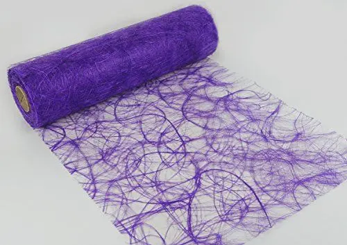 Produktbild: 25 m x 30 cm Sizoweb® Vlies Original Tischband Tischläufer lila Purple für Hochzeit, Weihnachten ...