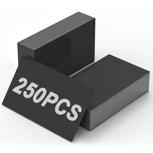 Produktbild: 250 Stück Visitenkarten Blanko, Metall Aluminium Visitenkarten Rohlinge, Visitenkarte Leere Alu Legierung Karte Laser Gravierte Visitenkarte Dicke Blanko Karte - Schwarz, 8.6x5.4cm