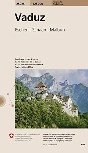 Produktbild: 25025 Vaduz: Eschen – Schaan – Malbun (Hauptorte 1:25 000, Band 25025)