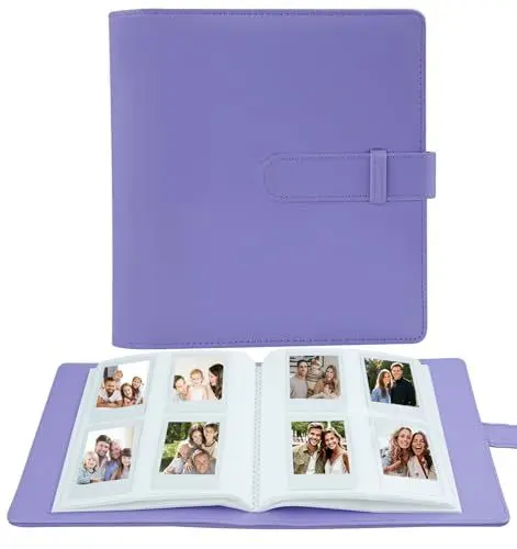 Produktbild: 256 Taschen Fotoalbum für Fujifilm Instax Mini LiPlay 11 90 70 12 9 8+ 8 7S Kamera/Mini Link SP-1 Drucker, Polaroid SnapTouch PIC-300 Z2300 Mint Zip Instant Camera Printer (Lila)