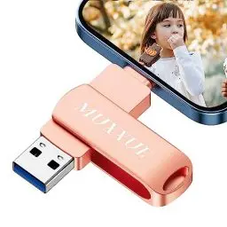 Produktbild: 256GB 3-in-1 USB Stick für i phone Speicherstick, MUXXUE i phone USB Stick, USB Stick i phone, i Pad, Mac, Android, PC mit iOS, USB, Typ C, Kopieren Sie Fotos und Videos, ohne eine App herunterzuladen