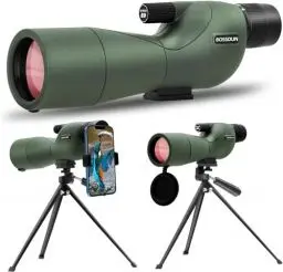 Produktbild: 25-75X60 Spektive für Zielschießen, Jagd, Vogelbeobachtung, Wildtierbeobachtung. Low Light Vision Spektiv mit Metall-Stativ, Telefon-Adapter, Tragetasche, BAK4 Prisma, FMC-Objektiv, beschlagfrei (60G)