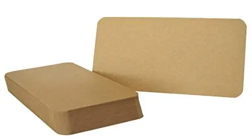 Produktbild: 25er Pack Kraftpapier Kraftkarton DIN lang Karte 300g/m² Bastelkarton braun runde Ecken