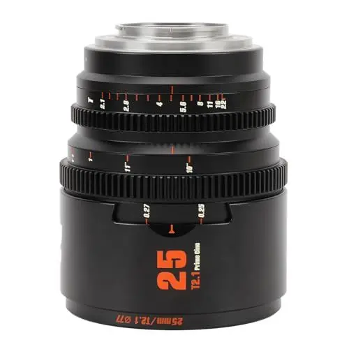 Produktbild: 25-mm-T2.1-Kinoobjektiv, APS-C-FX-Mount, 260 Grad, Ultralanger Fokus, Große Blende, Manueller Fokus, Cine-Objektiv für X Pro1, X T2, X T4, mit X M1, X H1, X Pro2, X E2S, X T30, X