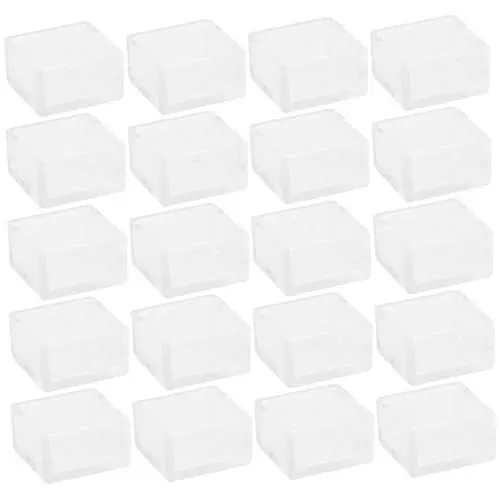 Produktbild: STOBOK 25St Pigmentkasten weiße halbe Pfanne Leere Farbwanne Flache Pfanne Leere halbe Näpfchen für Acrylfarbe malen zeichenbedarf Pack Palette Malplatte Farbtablett Reisen Aquarellfarben