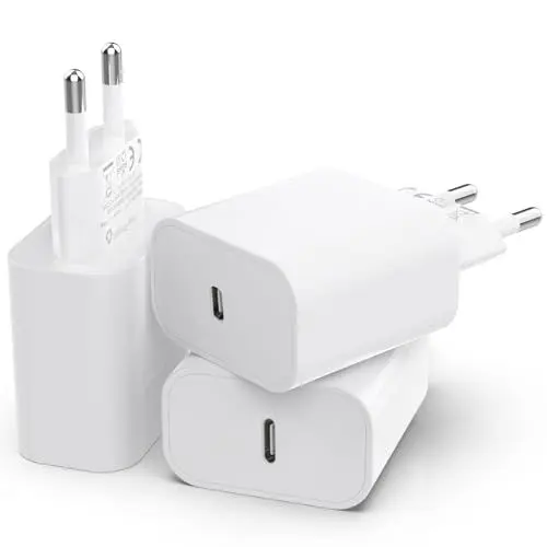 Produktbild: 25W USB C Adapter, 3er Pack USB c ladegerät für iPhone 16 15 14 Plus Pro Max 13 12 11, Pad,PD 3.0 iPhone schnellladegerät, Ladestecker iPhone Power Adapter USB stecker USB C Netzteil(Ohne Ladekabel)