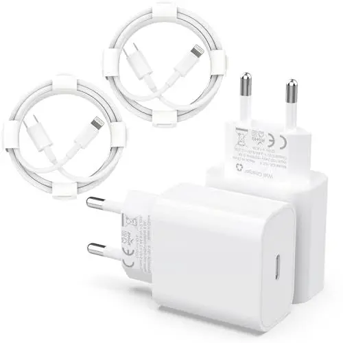 Produktbild: 25W USB C iPhone Schnellladegerät und iPhone Ladekabel Apple MFi Zertifiziert（4Pack=1.8m*2+Schnellladegerät*2） Kompatibel mit iPhone 13 12 11 14/14 Plus 14 Pro 14 Pro Max XS SE Max iPad Pro