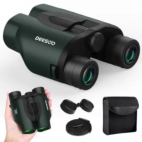 Produktbild: 25x32 Kompakt Fernglas Erwachsene Wildlife: Deesoo Klein Fernglas für Kinder - Hohe Vergrößerung Fernglas mit Bequemer Sicht - Jungen Mädchen Fernglas für Vogelbeobachtung Sightseeing Jagd - Grün