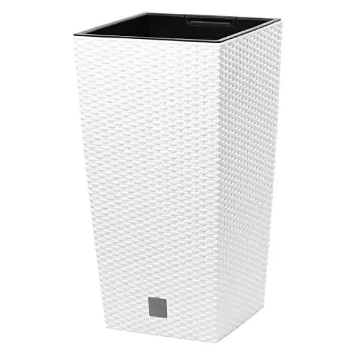 Produktbild: 26,6 -Liter -Zeit Pot mit Einsatz 26,5 x 26,5 x 50 cm in Weiß