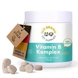 Produktbild: 270 Tabletten Vitamin B Komplex für Hunde I hochdosiert I Nahrungsergänzungsmittel aus natürlichen Extrakten I Bierhefe, Dextrose, Vitamine, Mineralstoffe für den Hund