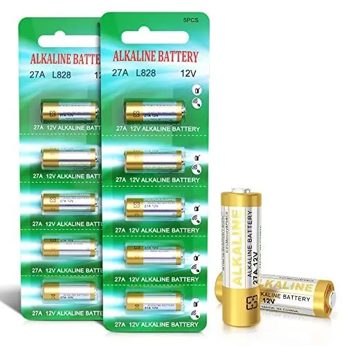 Produktbild: 27A 12V Alkaline Batterien V27A LR27A MN27 L828 A27 12V Batterie 10 Stück <strong>3 Jahre Garantie:</strong> 