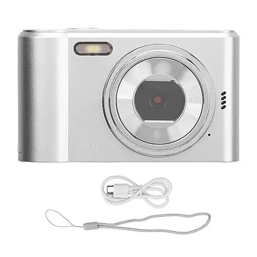 Produktbild: 2,7K-Digitalkamera für Fotografie, 1080P-Kamera, Point-and-Shoot-Kamera, 8-facher Zoom-Autofokus, 48MP Kompakte Kleine Kamera, für Jungen, Mädchen, Kleinkinder, Teenager, Studenten