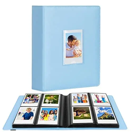 Produktbild: 288 Vertikale Fotos für Instax Mini Fotoalbum, Frontfenster, Für Polaroid Fotoalbum 2x3 Für Fujifilm Instax Mini 12 11 9 8 40 Film, Polaroid 300, HP Sprocket, K-pop Fotokarten (Blau)