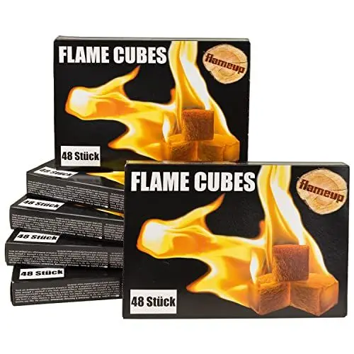Produktbild: 288x Grill Kamin Kohle Ofen Anzünder Anzündwürfel Kaminanzünder Kohleanzünder Würfel BBQ Grillanzünder Ofenanzünder Kohlenanzünder Flameup