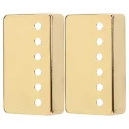 Produktbild: 2er Pack E-Gitarre Humbucker Pickup Cover 50mm und 52mm Gitarren Pickup Frame Pickup Cover Kompatibel mit Les Paul E-Gitarre(Gold) Zubehör Für Spielinstrumente Musikinstrumentenzubehör