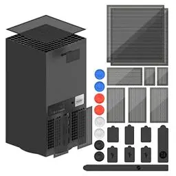 Produktbild: 2er Pack PVC Staubschutz Filter und Stöpsel für Xbox Series X Konsole, Zubehör Staubfilter Schutzstöpsel Thumbstick Kappen für Series X