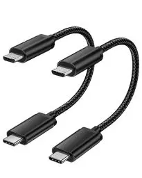 Produktbild: 2er Pack USB C zu Micro USB Kabel, Nylon Typ C zu Micro USB Lade-Synchronisationskabel Kompatibel mit Galaxy S7/S6/J7/J3, LG, PS4, Kindle, DJI, PS4 Xbox Controller, Android Phone (30CM, Schwarz)