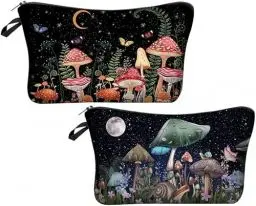 Produktbild: 2er Set Kleine Kosmetiktaschen Reise Kulturtasche Make up Organizer Tasche Schminktasche für Handtasche Tragbare Vielseitige Schminktasche Reißverschlusstasche Geldbörse Federmäppchen für Frauen