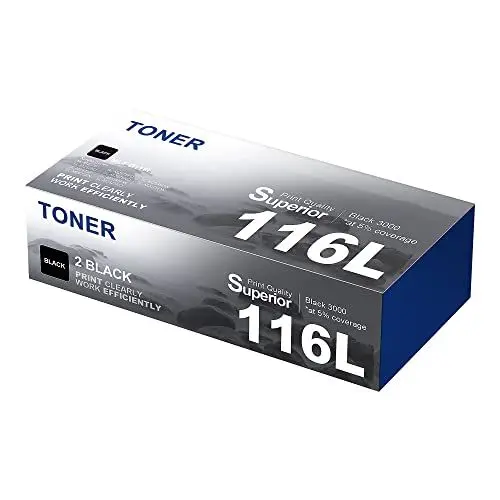 Produktbild: 2er-Pack MLT-D116L D116L MLTD116L Toner Schwarz für Samsung Xpress M2675FN Toner M2885FW M2825ND M2625D M2875FD M2835DW M2875FW M2825DW M2825DW M2825 M2885 M2875