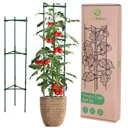 Produktbild: 2er-Pack Rankhilfe Tomaten und Gurken | Anpassbare Rankgitter für Tomaten | Tomaten Rankhilfe | Tomatenrankhilfen | Rankgitter Tomaten | Tomatenstäbe | Tomatensäulen | Blumen & Pflanzen