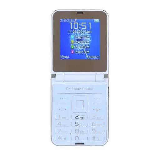 Produktbild: ASHATA 2G Klapphandy mit Großen Tasten für Senioren, Einfach zu Bedienendes Klapphandy für Senioren, 2 Bildschirme mit 1,3 MP, 4 SIM Kartensteckplätze, Lauter Sound Basic, Integrierte