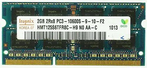 Produktbild: 2GB Hynix DDR3 RAM SO-DIMM Speicher HMT125S6TFR8C-H9 N0 AA-C PC3-10600S-9-10-F2
