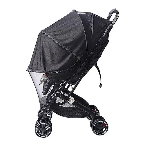 Produktbild: 2-in-1 Sonnensegel Kinderwagen, TGKYK Sonnenschutz Kinderwagen für Kinderwagen Insektenschutz Reißfester, Sonnensegel Kinderwagen UV Schutz, Kinderwagen Sonnenschutz für Übliche Kinderwagenmodelle