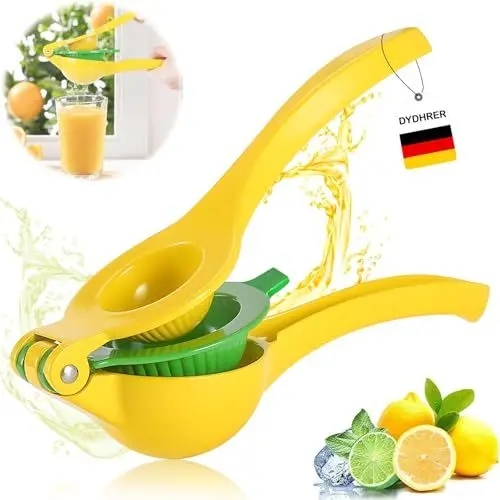 Produktbild: 2-in-1 Zitronenpresse,Limettenpresse,Zitronenpresse Handpresse,Aluminiumlegierung Manuelle Saftpresse,Universelle Größe,Schweres Saftpresse Manuell für Bar,Küche,Restaurant,Langlebig,Anti-Ätzmittel